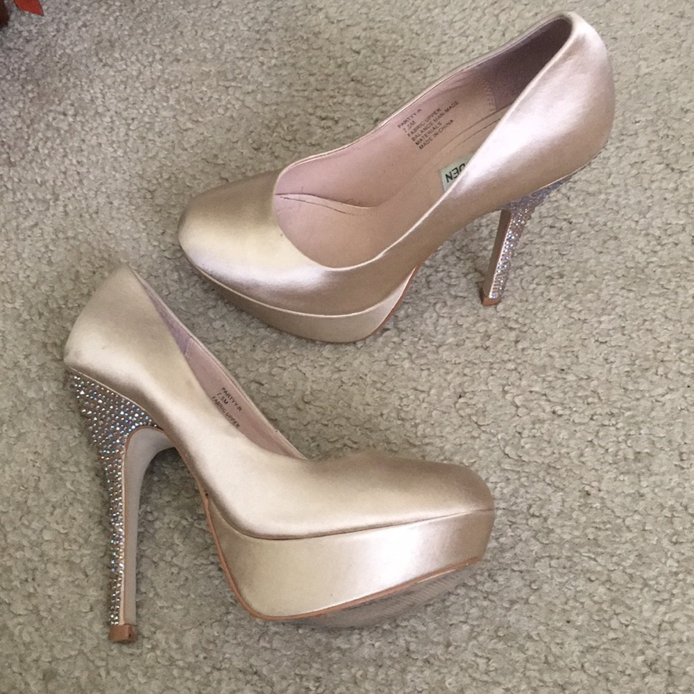 Steve Madden Partyy Heels with Rhinestone Details
